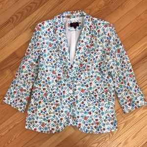 J Crew Liberty Blazer with Ruffle Trim Size 12, Liberty of London Edenham Floral